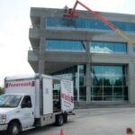pressure washing concrete buildings